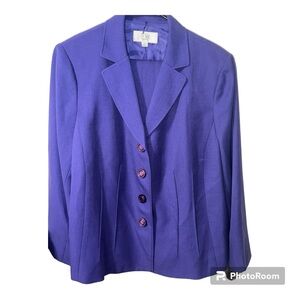 Le Suit Woman 2 piece pants suit size 18W Mystic Legend Purple New